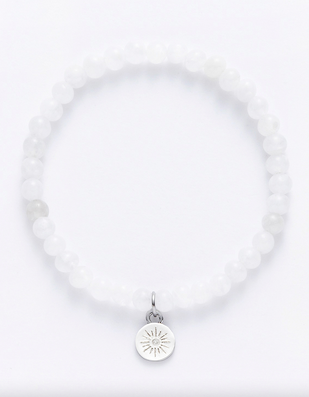 MAUKA Moonstone Gemstone Bracelet - WHITE