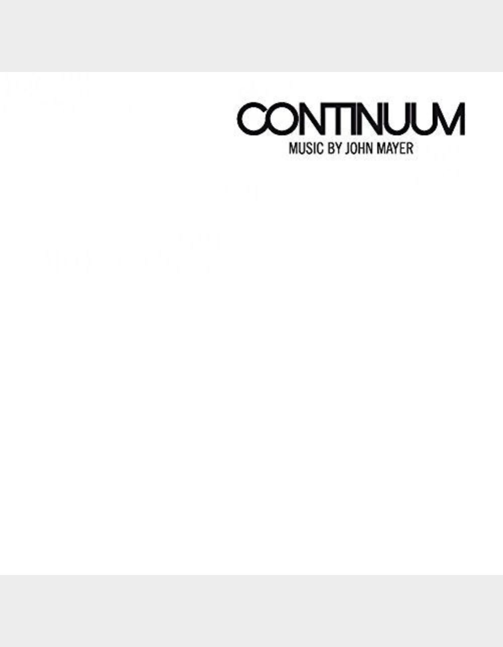 JOHN MAYER Continuum [Import] (180 Gram Vinyl, Bonus Track) (2 LP's) - No Color
