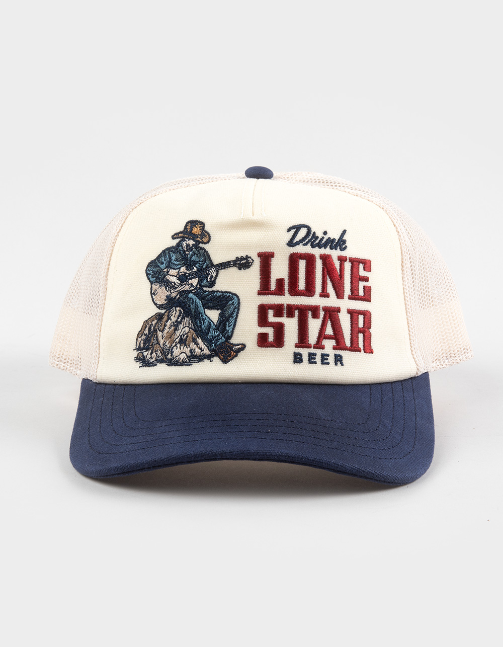 AMERICAN NEEDLE Lone Star Mens Trucker Hat - Cream Combo