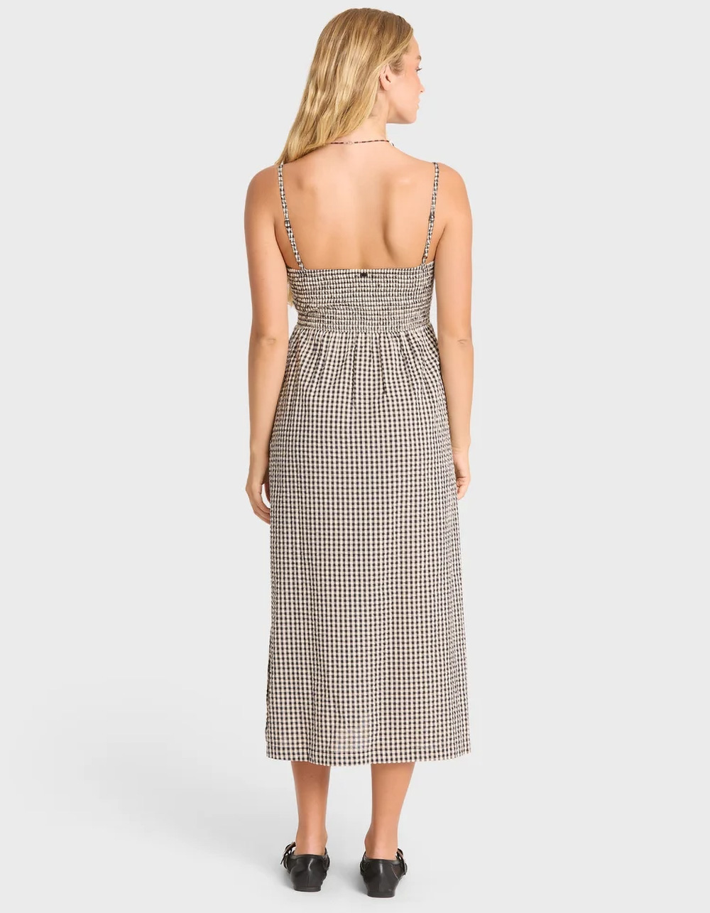 BILLABONG Beach Check Womens Midi Dress - BLK/WHT