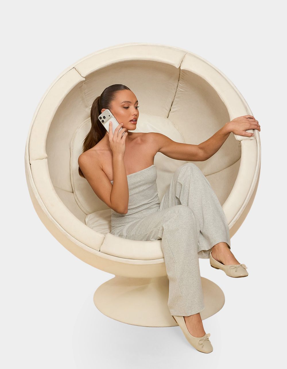 EDIKTED Claudia Tube Top - GRAY