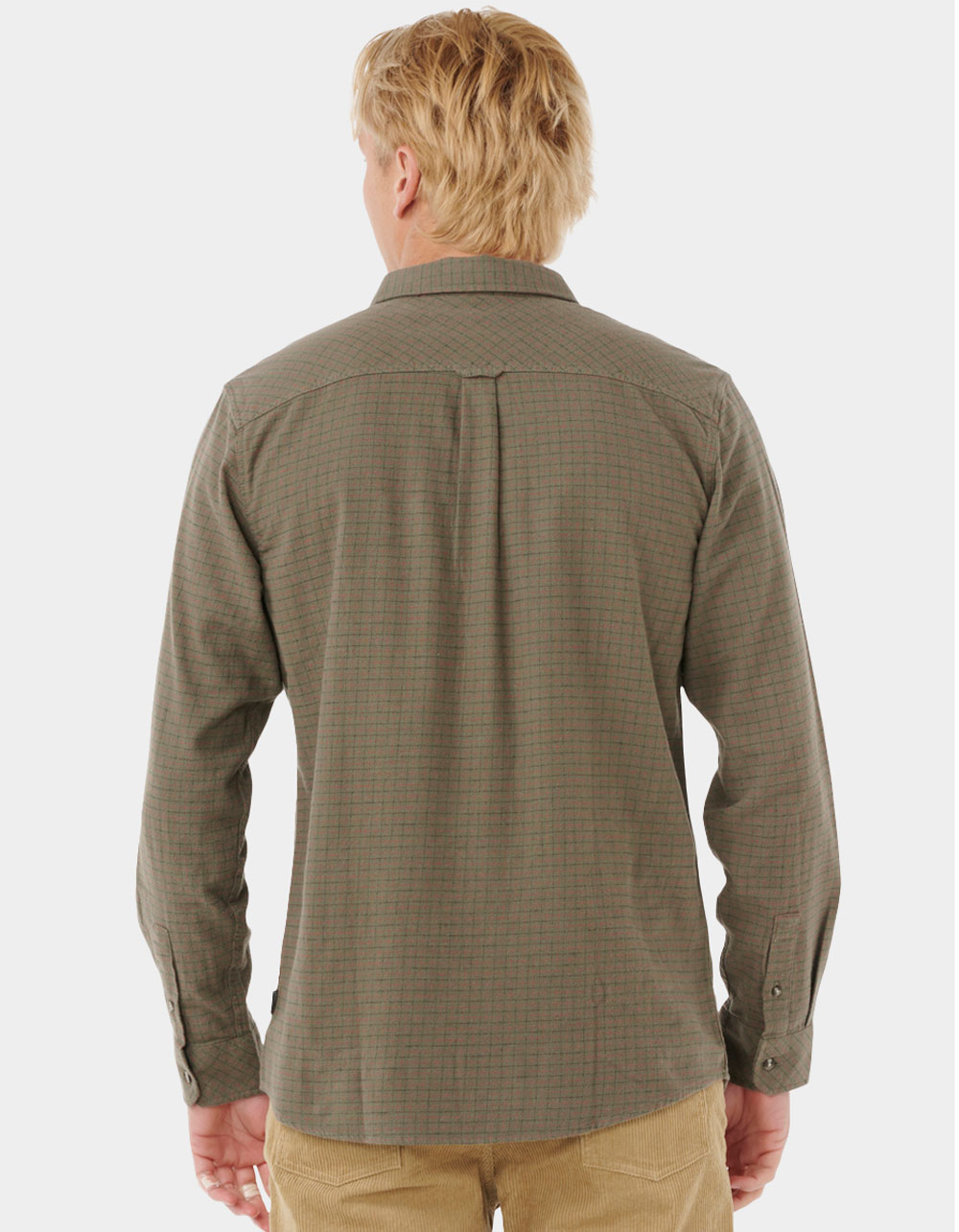 RIP CURL Surf Checked Mens Flannel - OLIVE