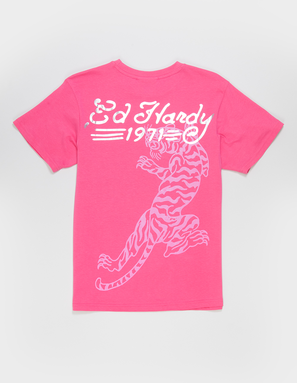 ED HARDY Tiger Face Girls Tee - PINK