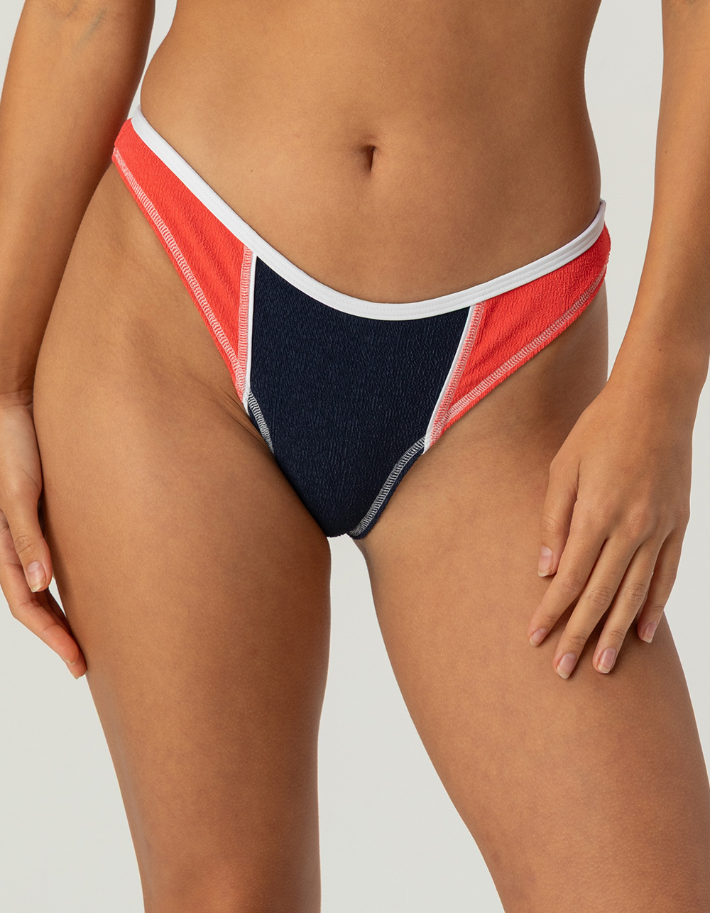 RIP CURL Surf Tide High Leg Skimpy Bikini Bottoms - NAVY
