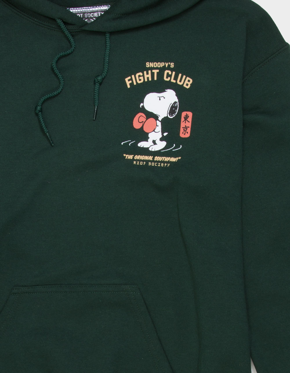 RIOT SOCIETY x Peanuts Snoopy's Fight Club Mens Hoodie - FOREST
