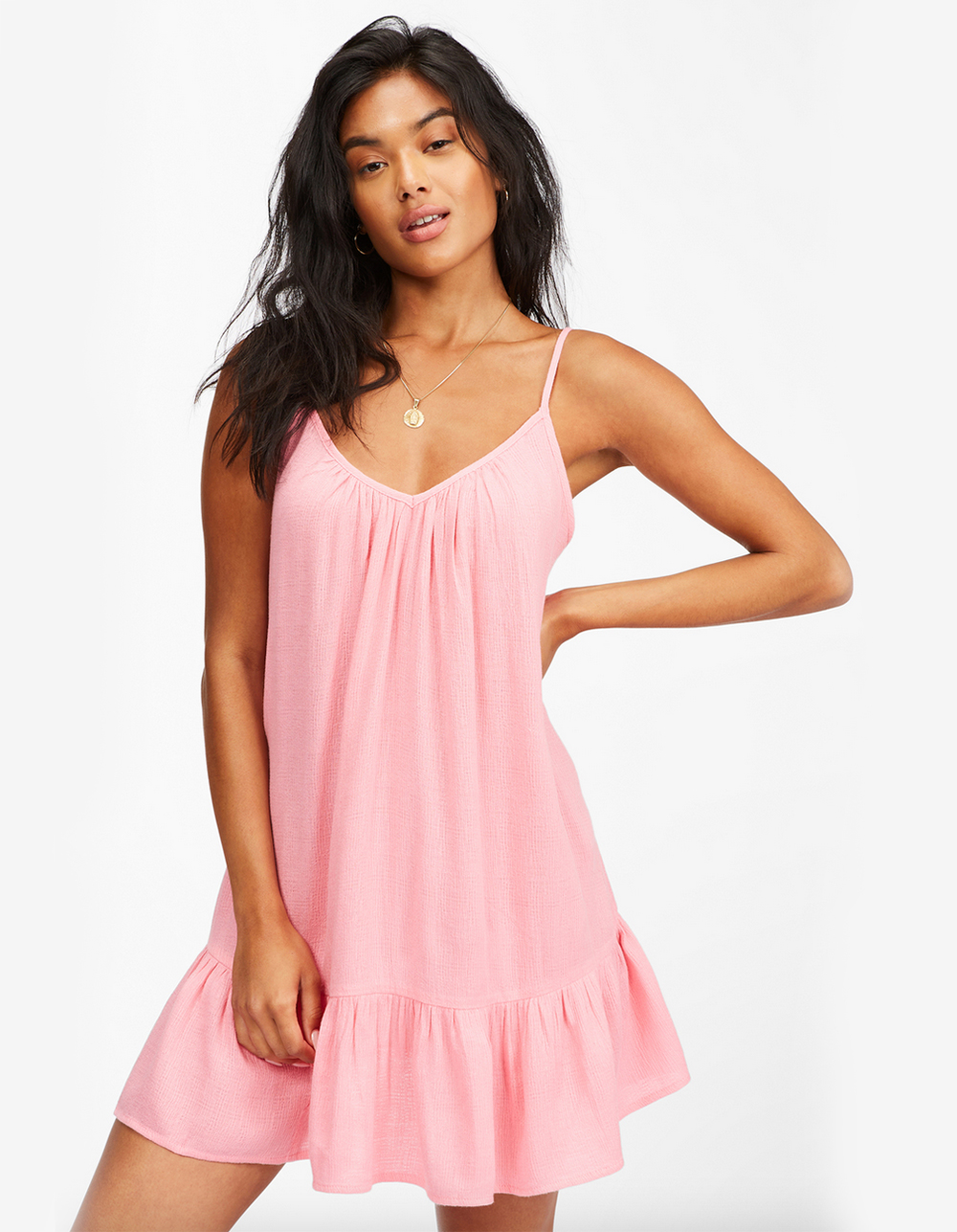 BILLABONG Beach Vibes Beach Cover Up Dress PINK Tillys