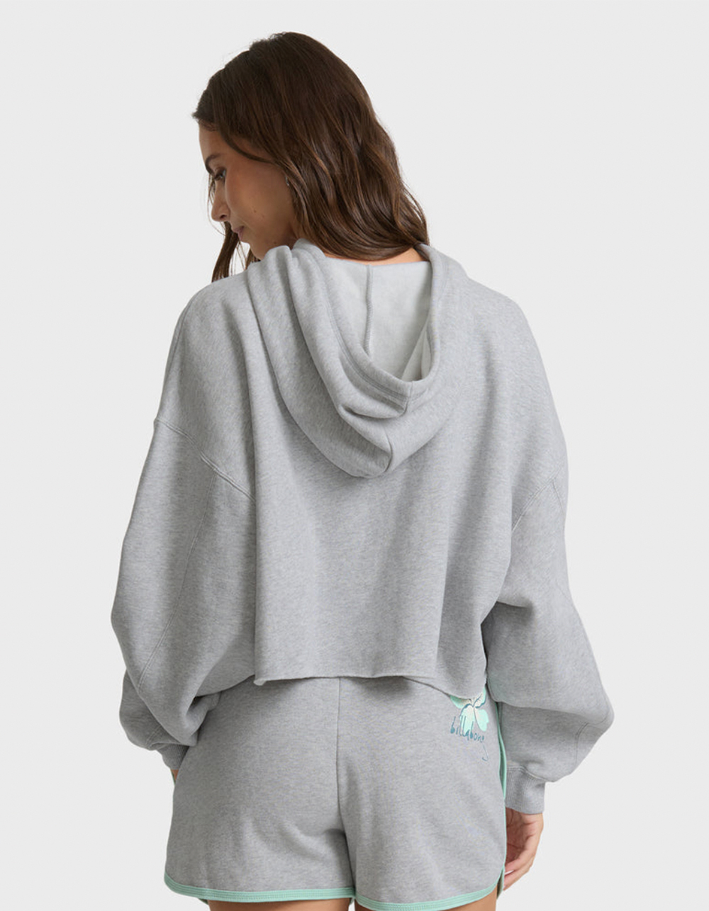 BILLABONG Palmer Womens Crop Hoodie - HEATHER GRAY