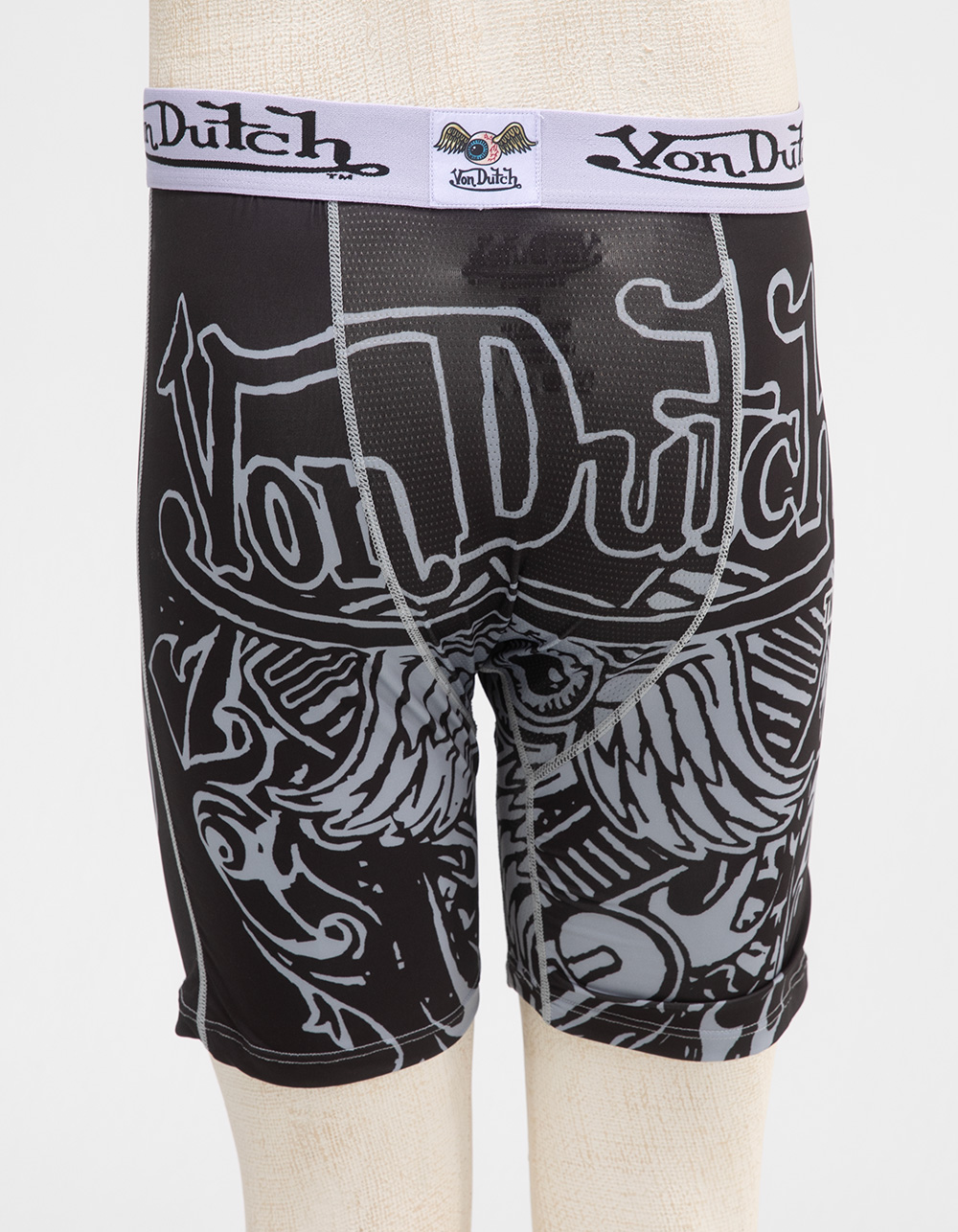 VON DUTCH Black Motor Mens Boxer Briefs - MULTI