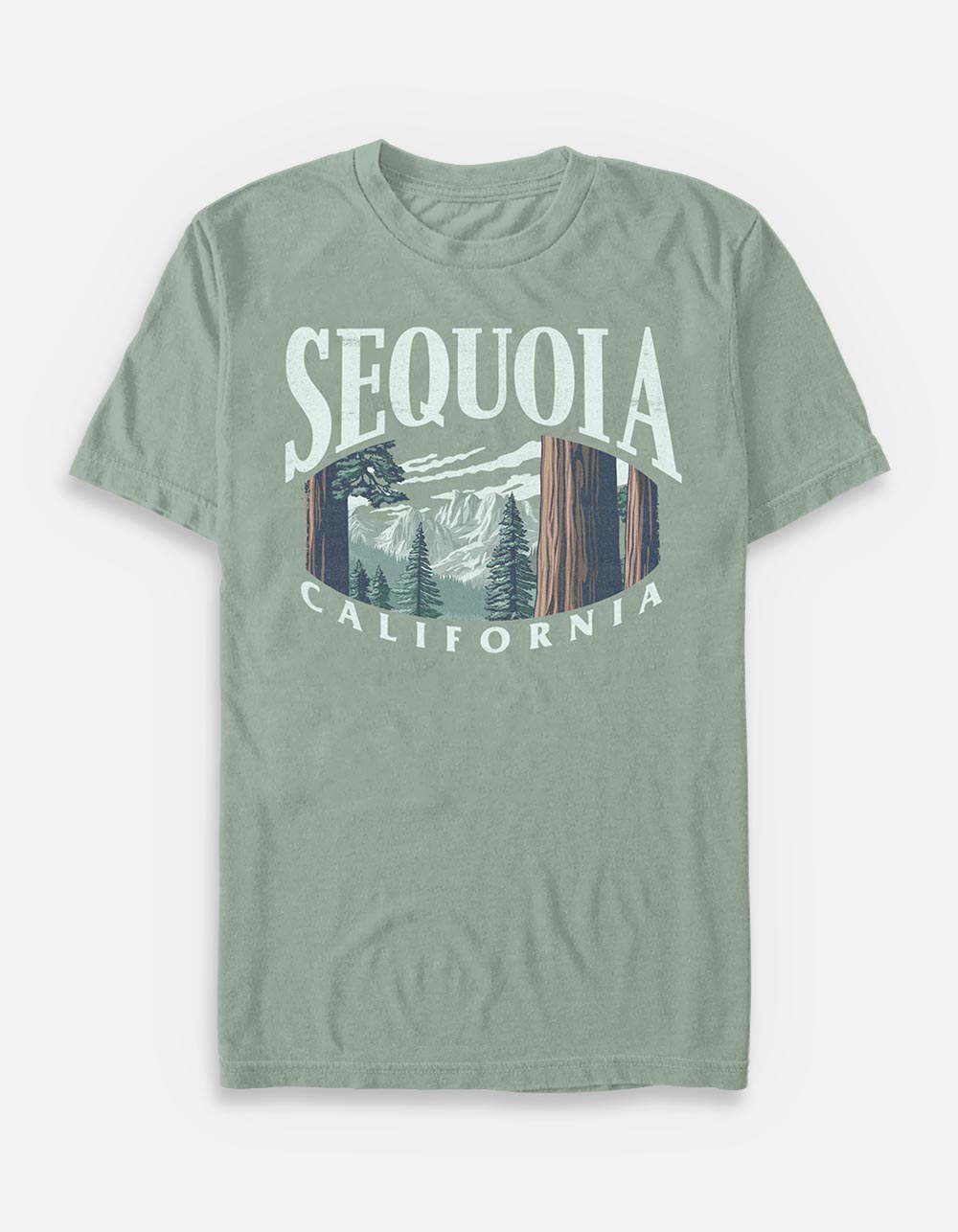 CALIFORNIA Sequoia Trees Unisex Tee - MILITARY