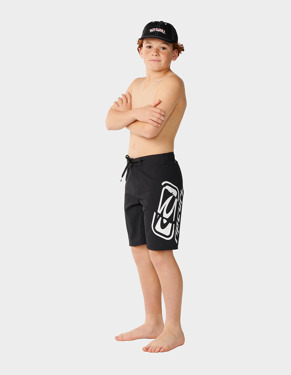 RIP CURL Mirage Archive Split Logo Boys Boardshorts - BLACK