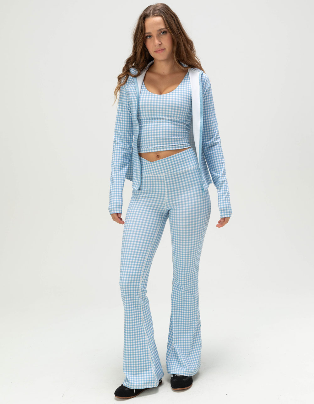 HAPPY CAMP3R Womens Active Top - BLUE/WHT