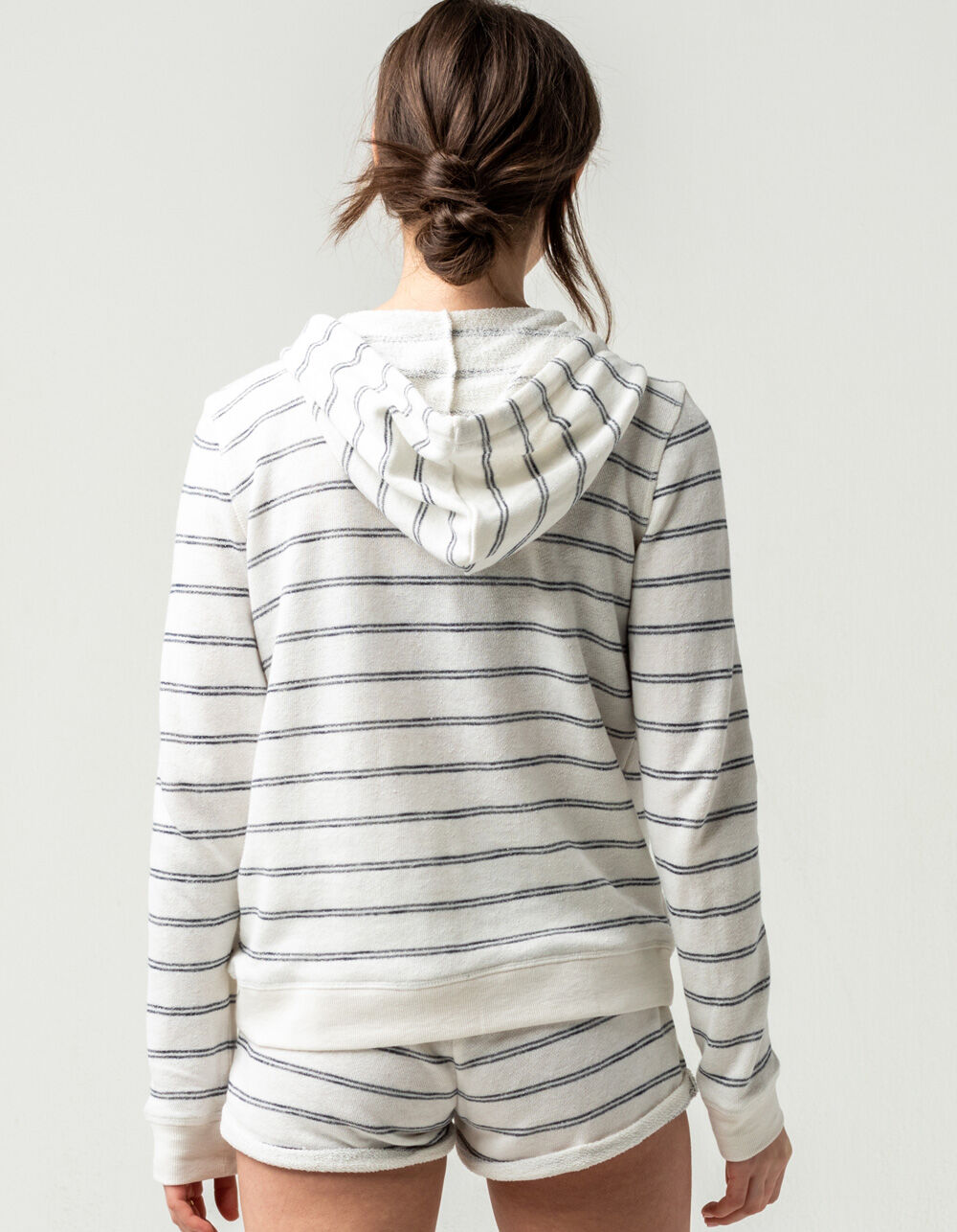 ROXY Perfect Wave Womens Zip Up Hoodie WHITE COMBO Tillys roxy-perfect-wave-womens-zip-up-hoodie-white-combo-tillys