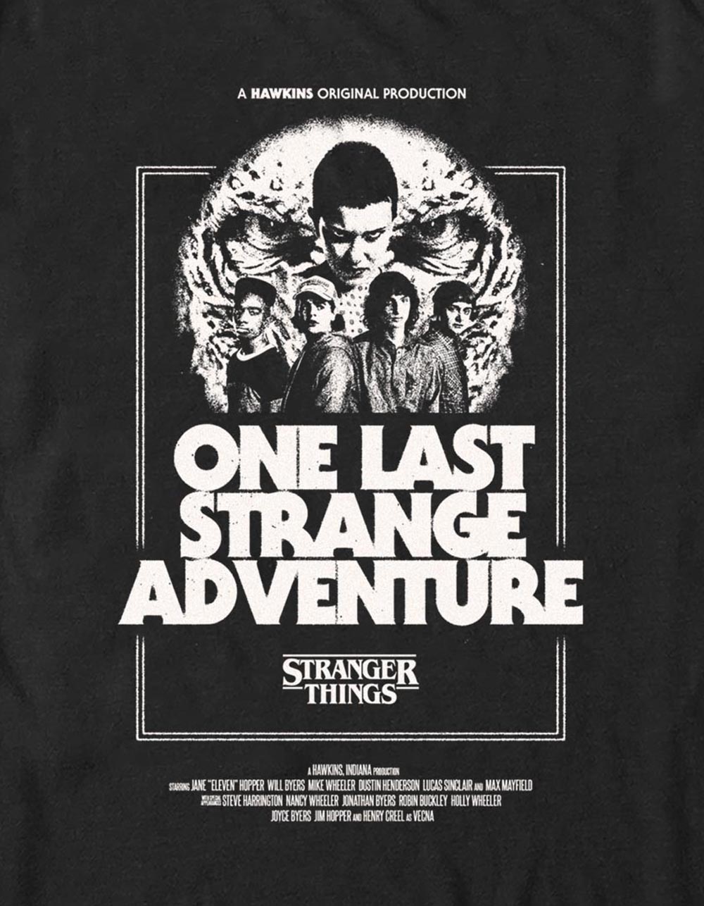 STRANGER THINGS Last Adventure Unisex Tee - BLACK