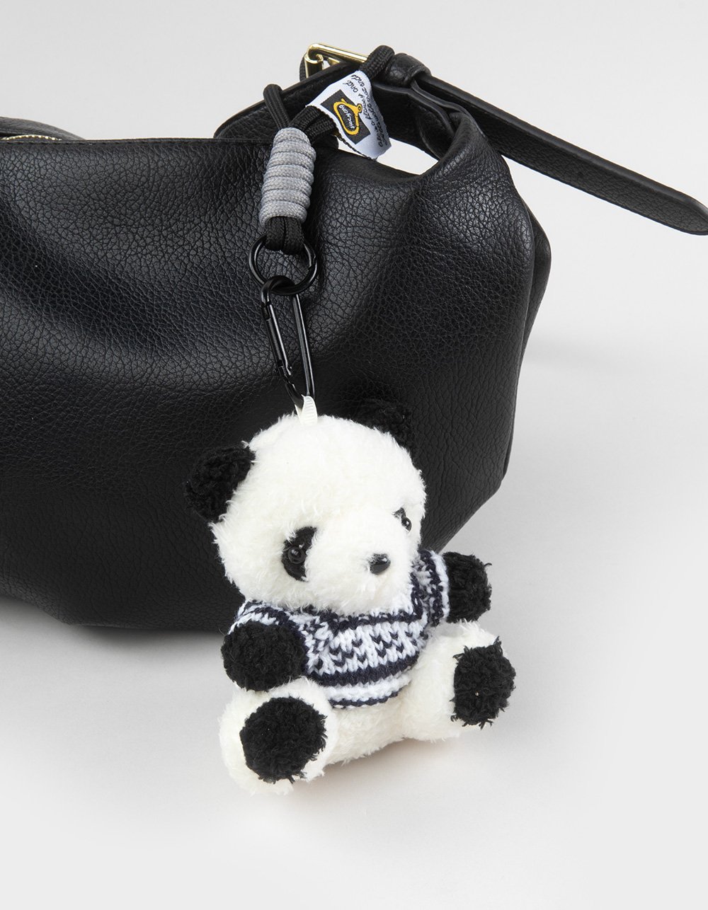 FULL TILT Panda Baer Sweater Plush Bag Charm - BLK/WHT