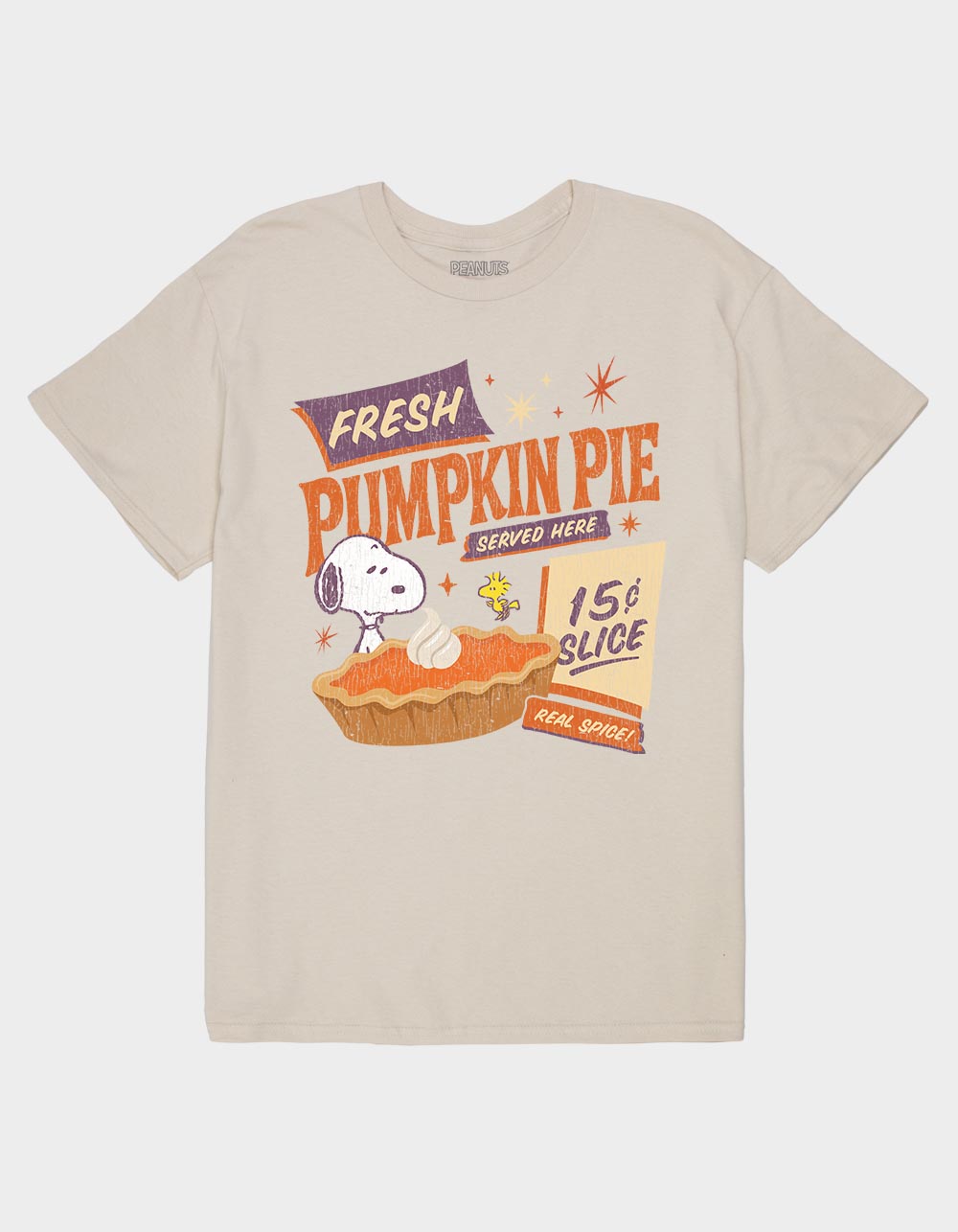 PEANUTS Fresh Pumpkin Pie Unisex Tee - SAND