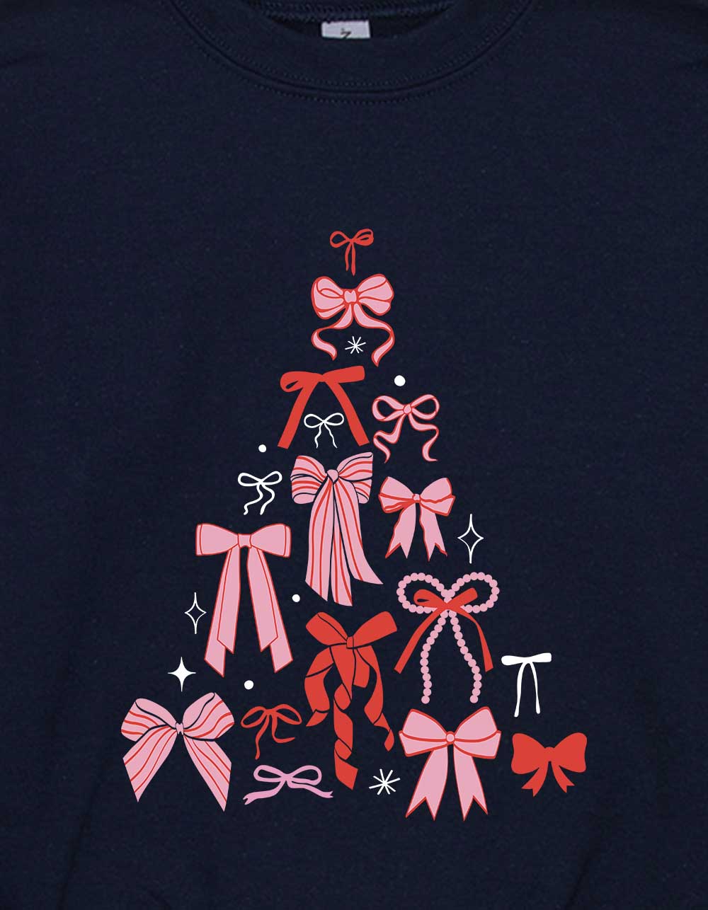 TREE Ribbon Season Unisex Kids Crewneck Sweatshirt - NAVY