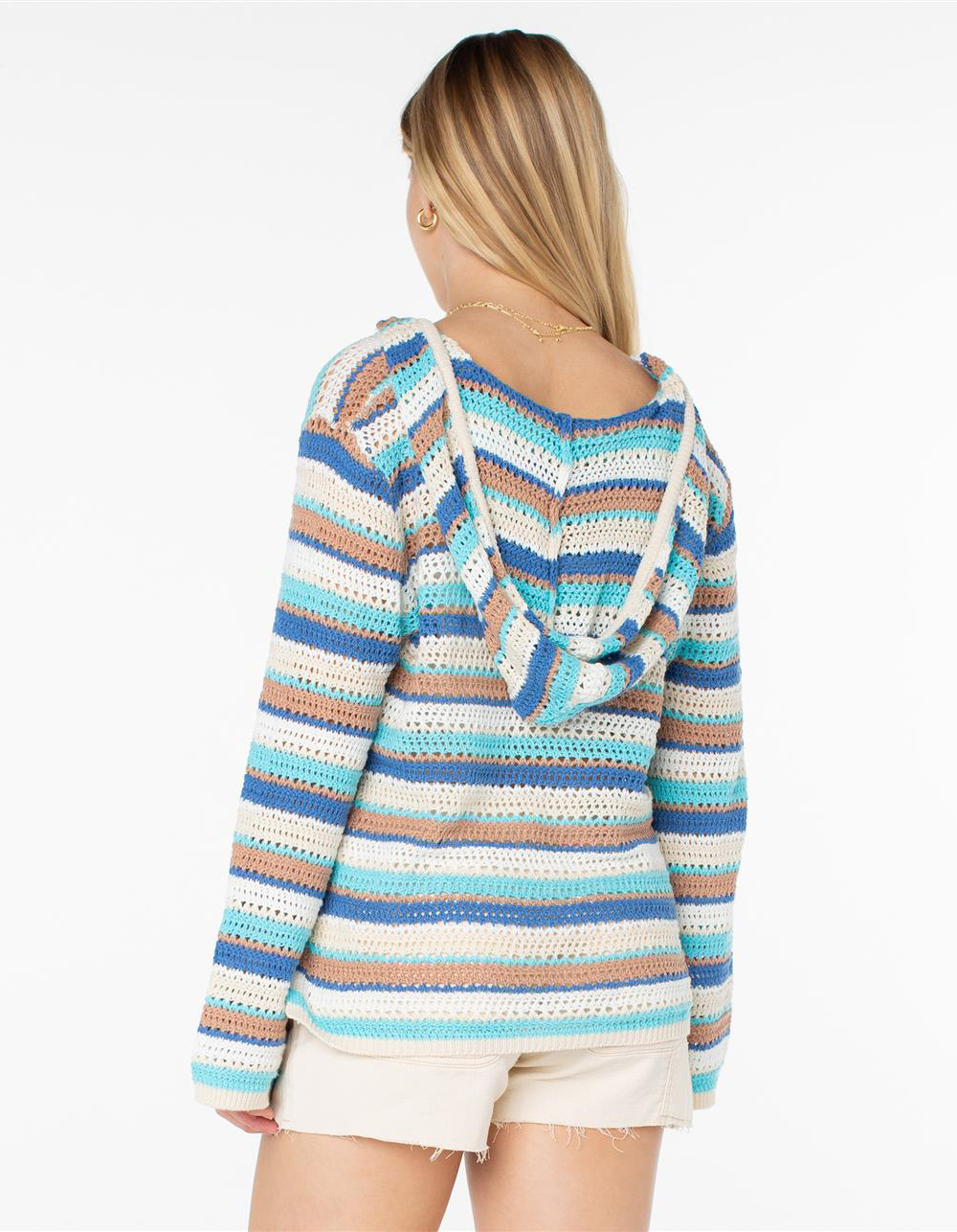 ROXY Hippie Love Womens Sweater - BLUE COMBO