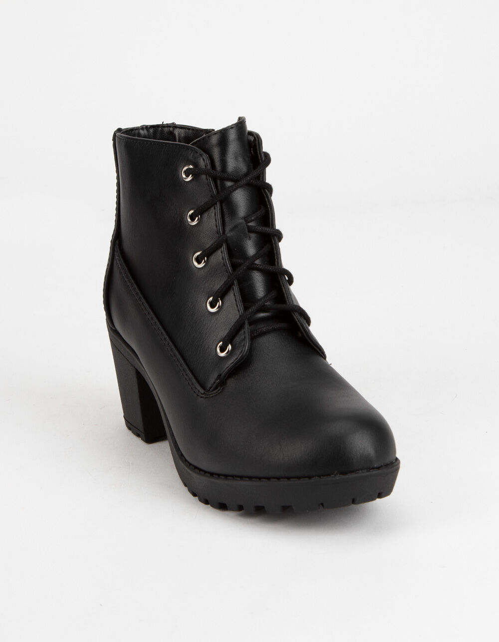 SODA Lace Up Black Girls Leather Boot - BLACK | Tillys