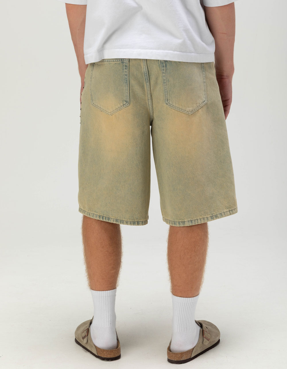 RSQ Mens Baggy Studded Jorts - BLAST INDIGO