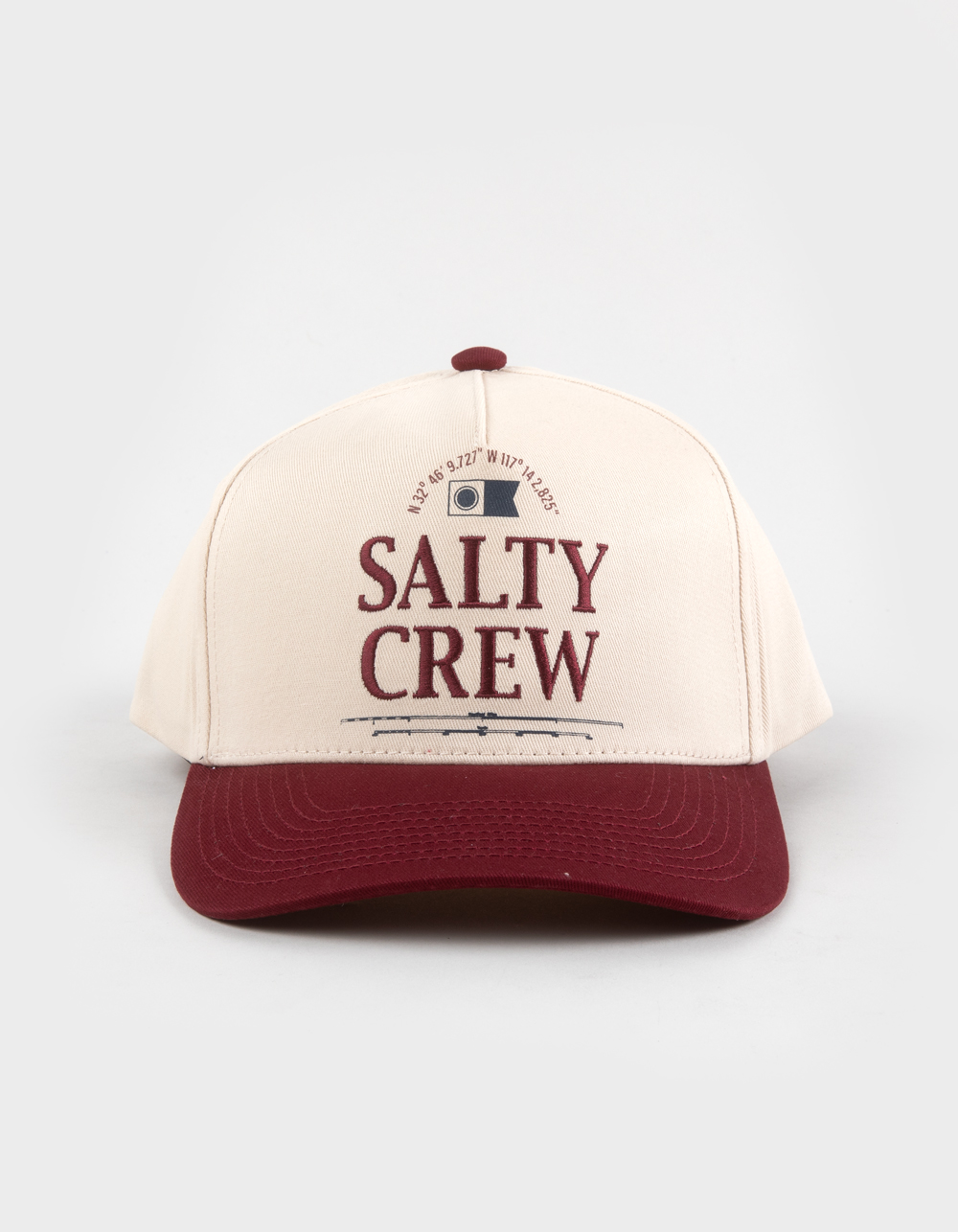 SALTY CREW Coordinates Snapback Hat - BURGUNDY COMBO
