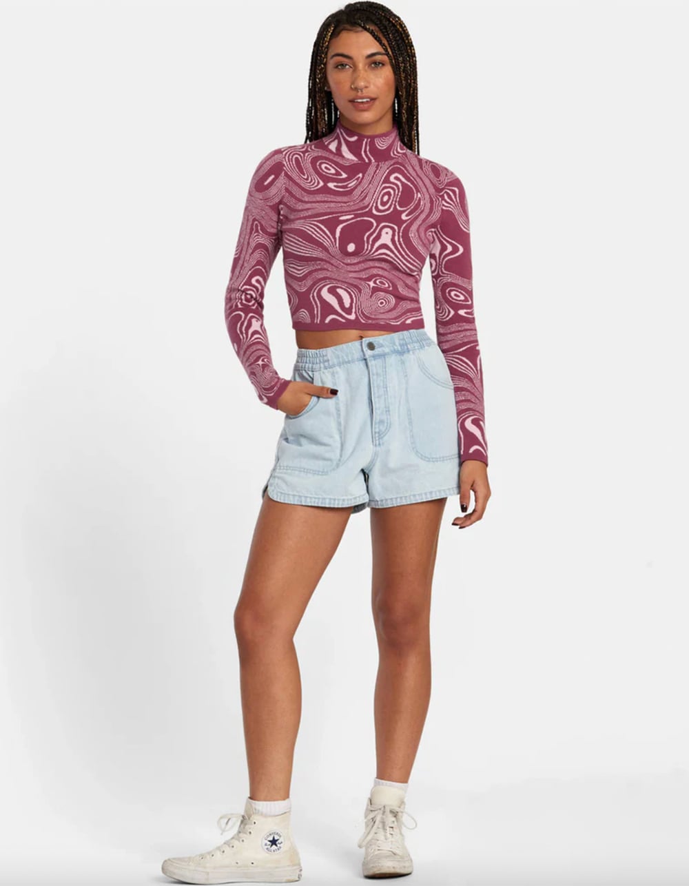 RVCA Venice Womens Denim Shorts - BLEACH