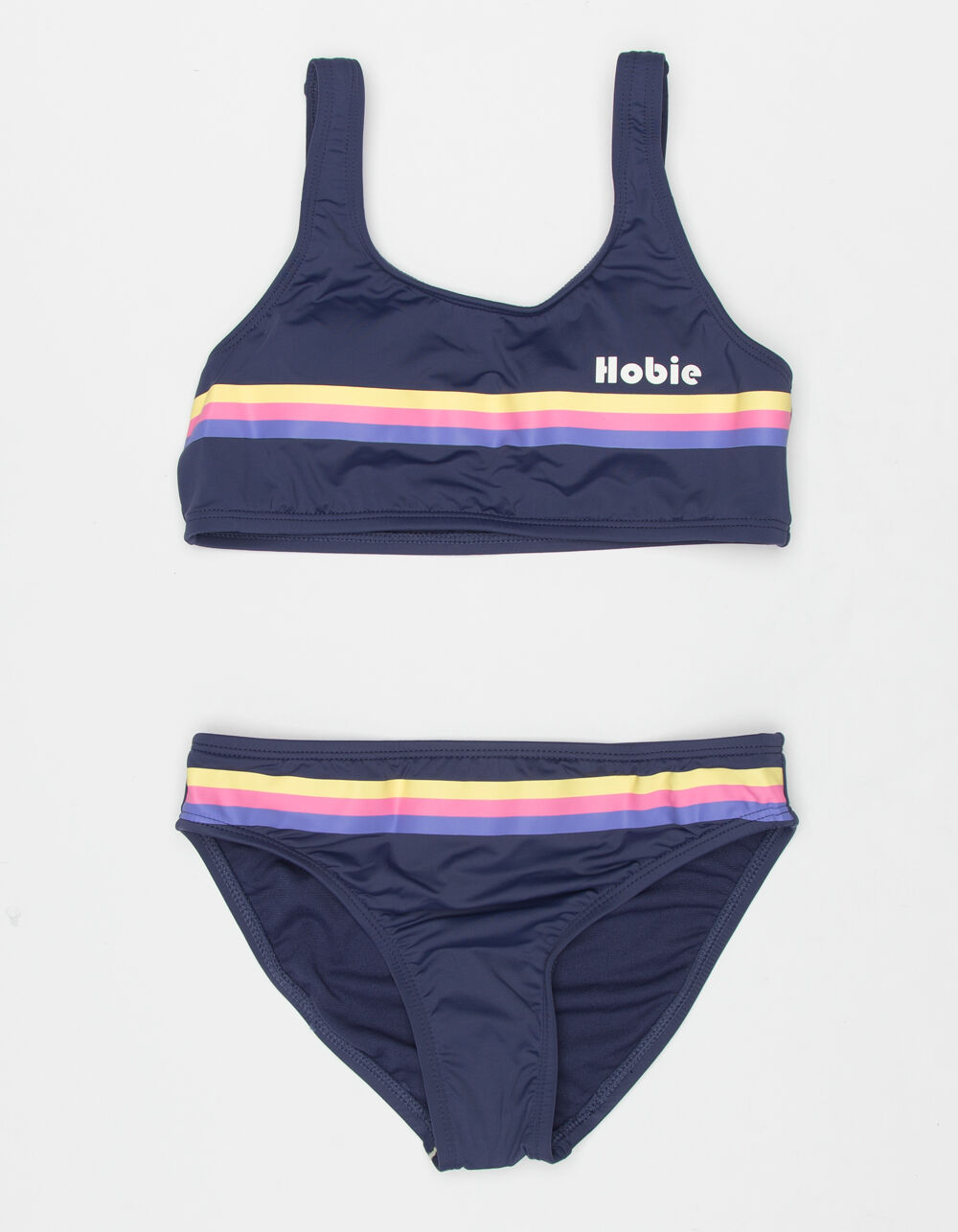 HOBIE Heritage Stripe Girls Bralette & Hipster Bikini Set - NAVY | Tillys