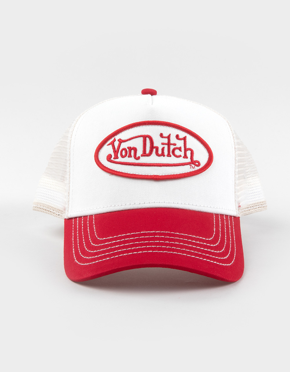 VON DUTCH Staple Trucker Hat - RED COMBO