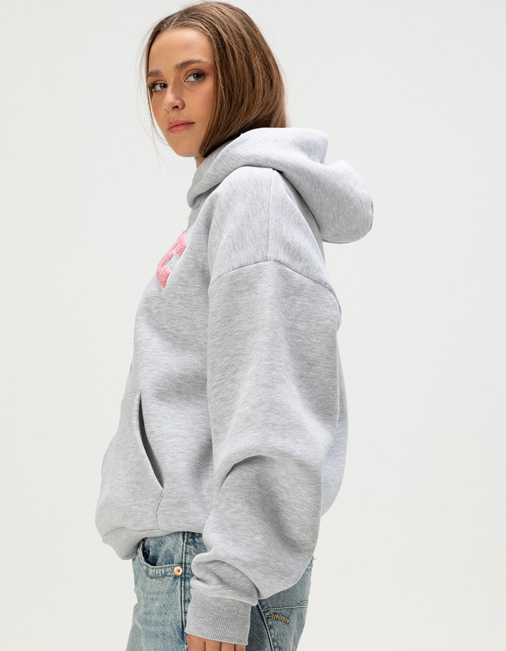 RSQ Disney Minnie Mouse Womens Hoodie - HEATHER GRAY