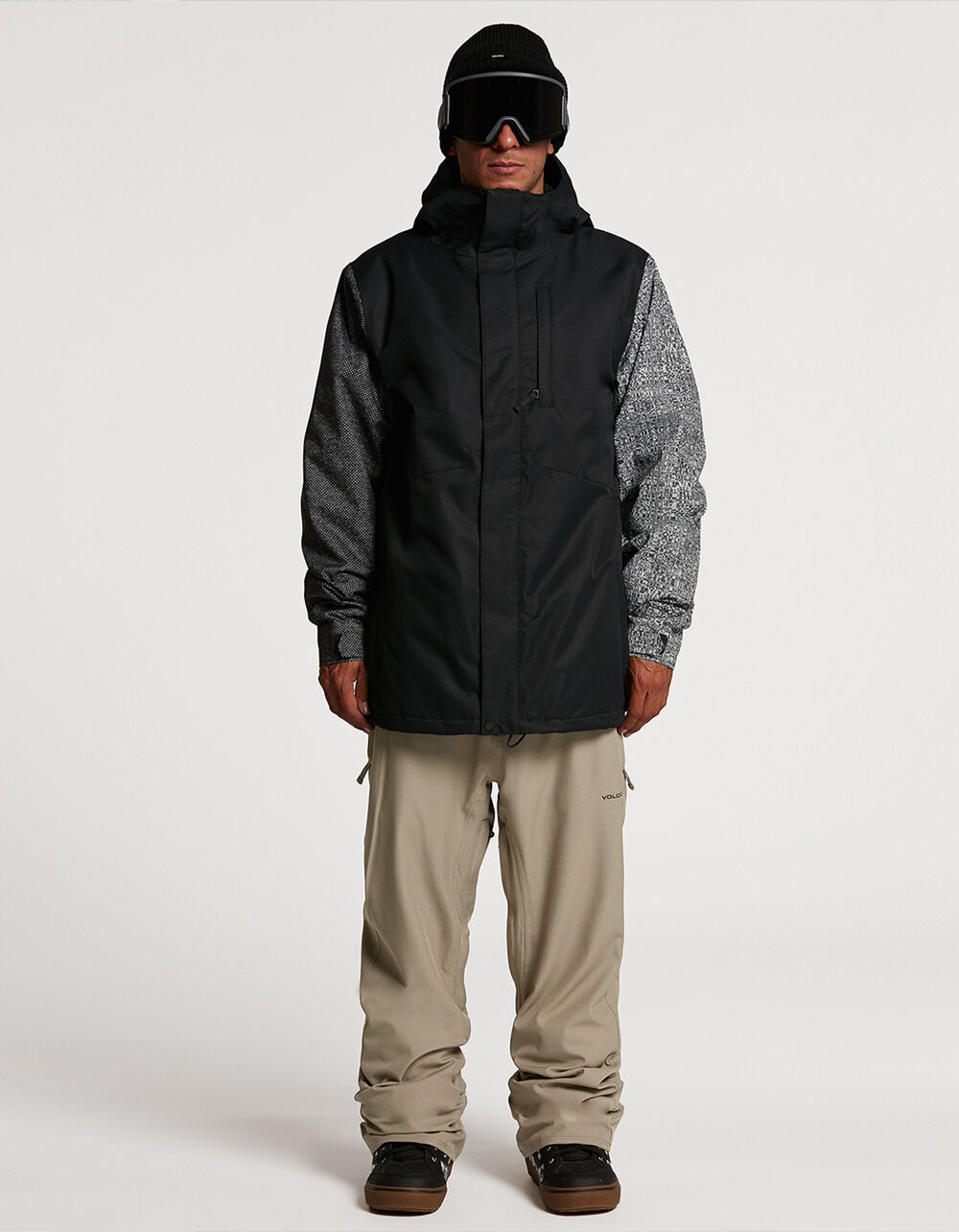 17Forty Insulated Mens Black & Gray Snow Jacket BLACK/GRAY