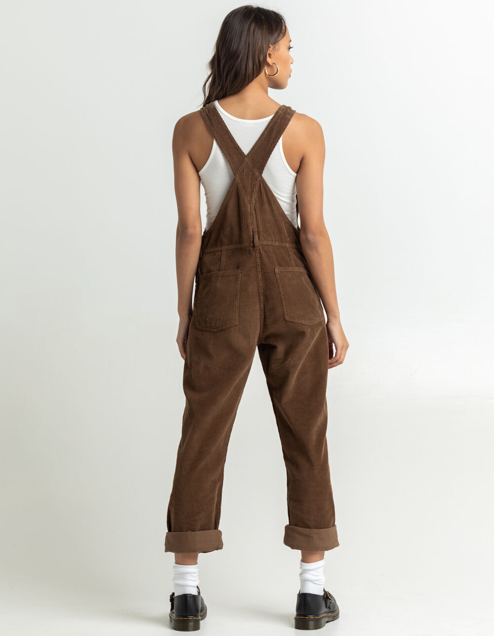 FREE PEOPLE Ziggy Womens Cord Overalls BROWN Tillys