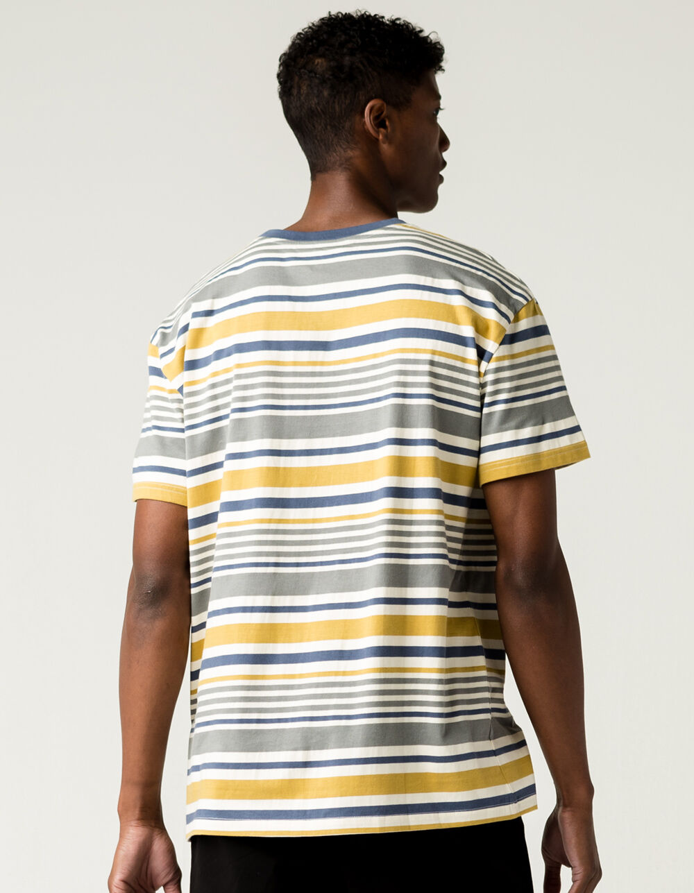 RSQ Oversized Striped Mens T-Shirt - GRYML - 398808572