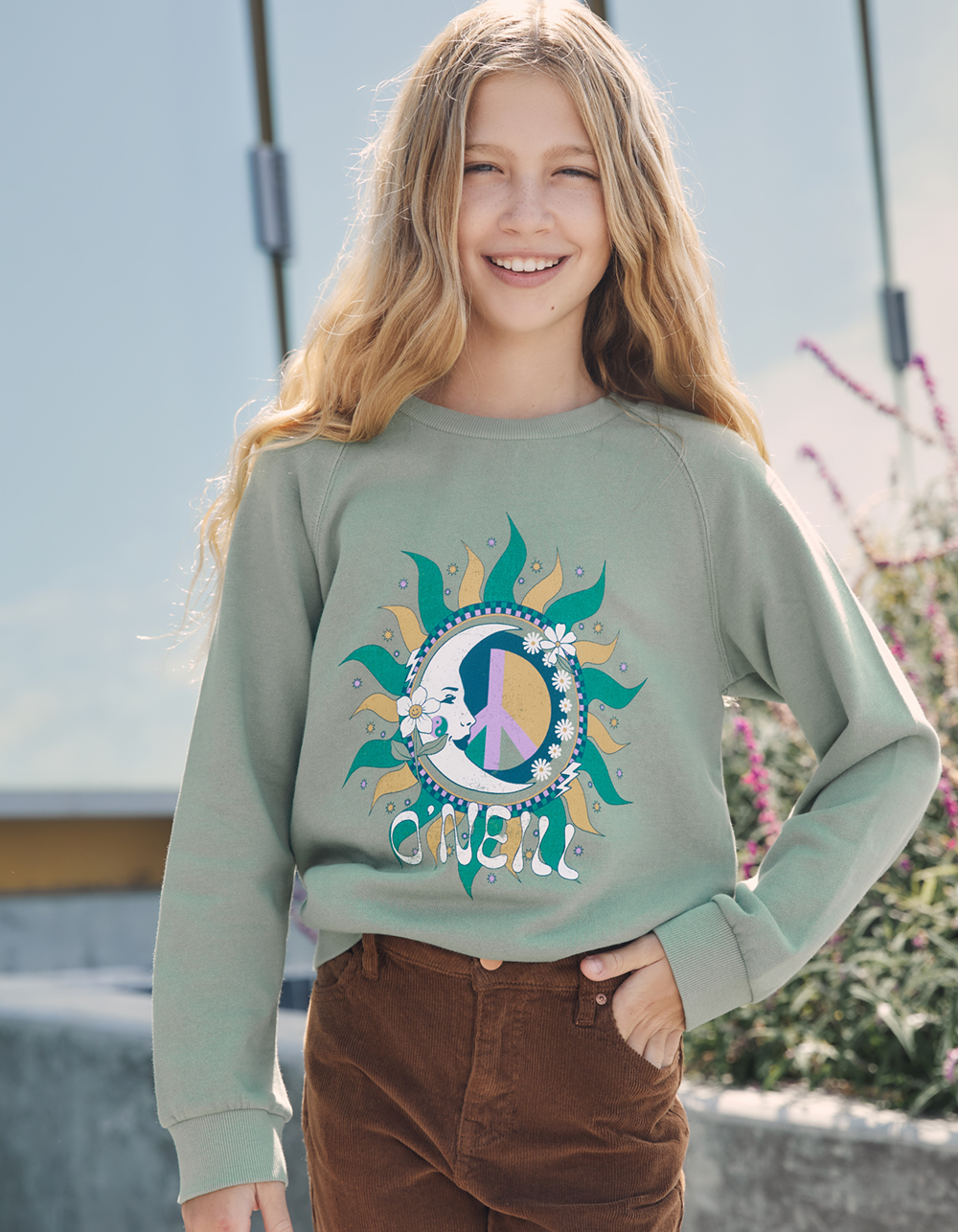 O'NEILL Lillia Girls Crewneck Sweatshirt - MINT | Tillys