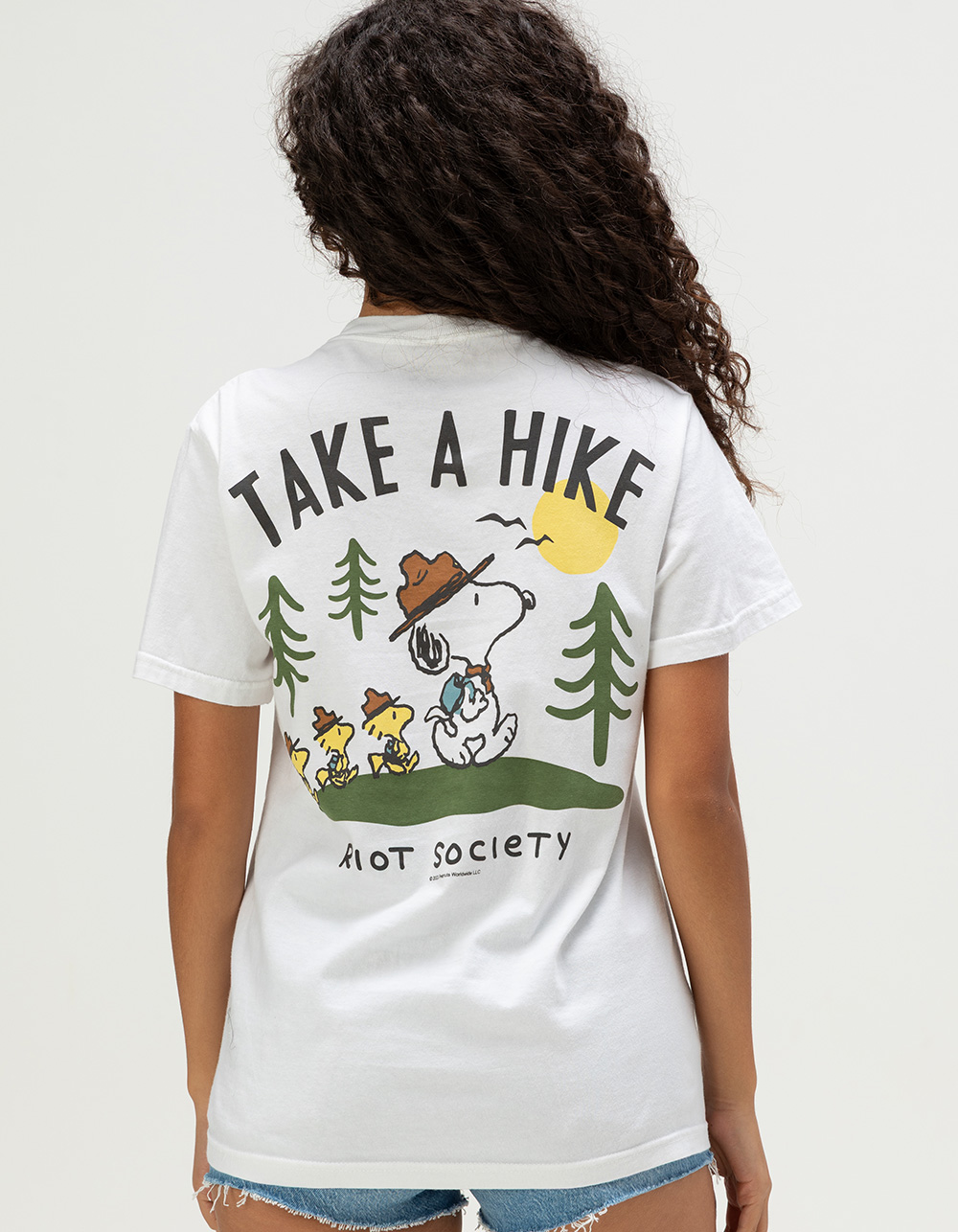 RIOT SOCIETY x Peanuts Take A Hike Womens Tee - WHITE