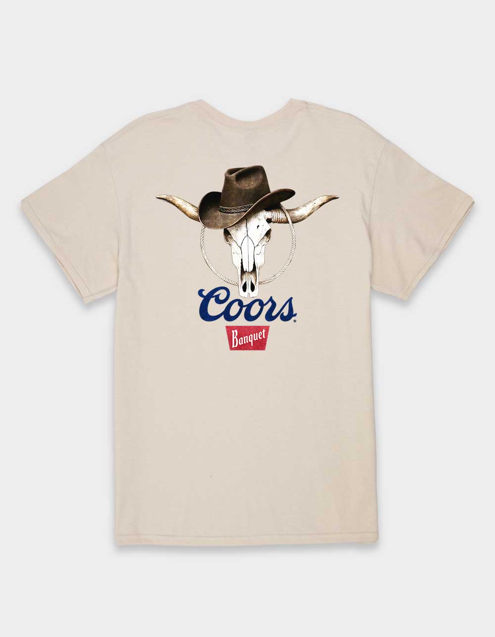 COORS Banquet Lasso Up Unisex Tee - SAND