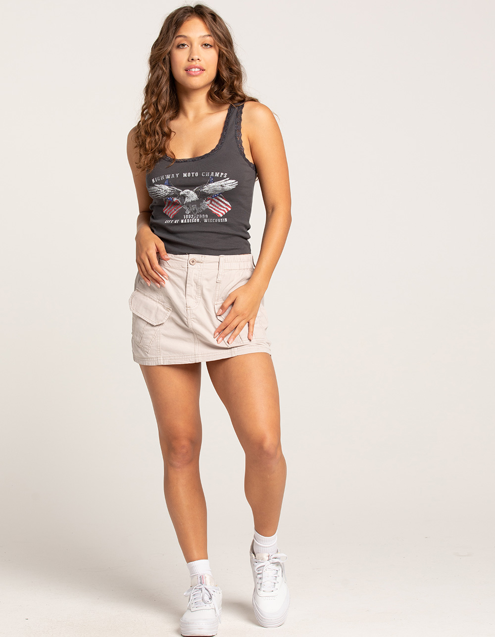 BDG Urban Outfitters Y2K Womens Cargo Skirt STONE Tillys