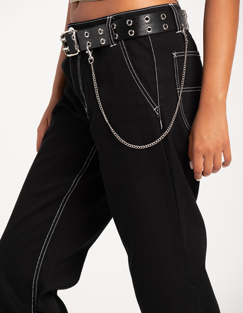 FIVESTAR GENERAL CO. Belted Service Womens Pants - BLACK