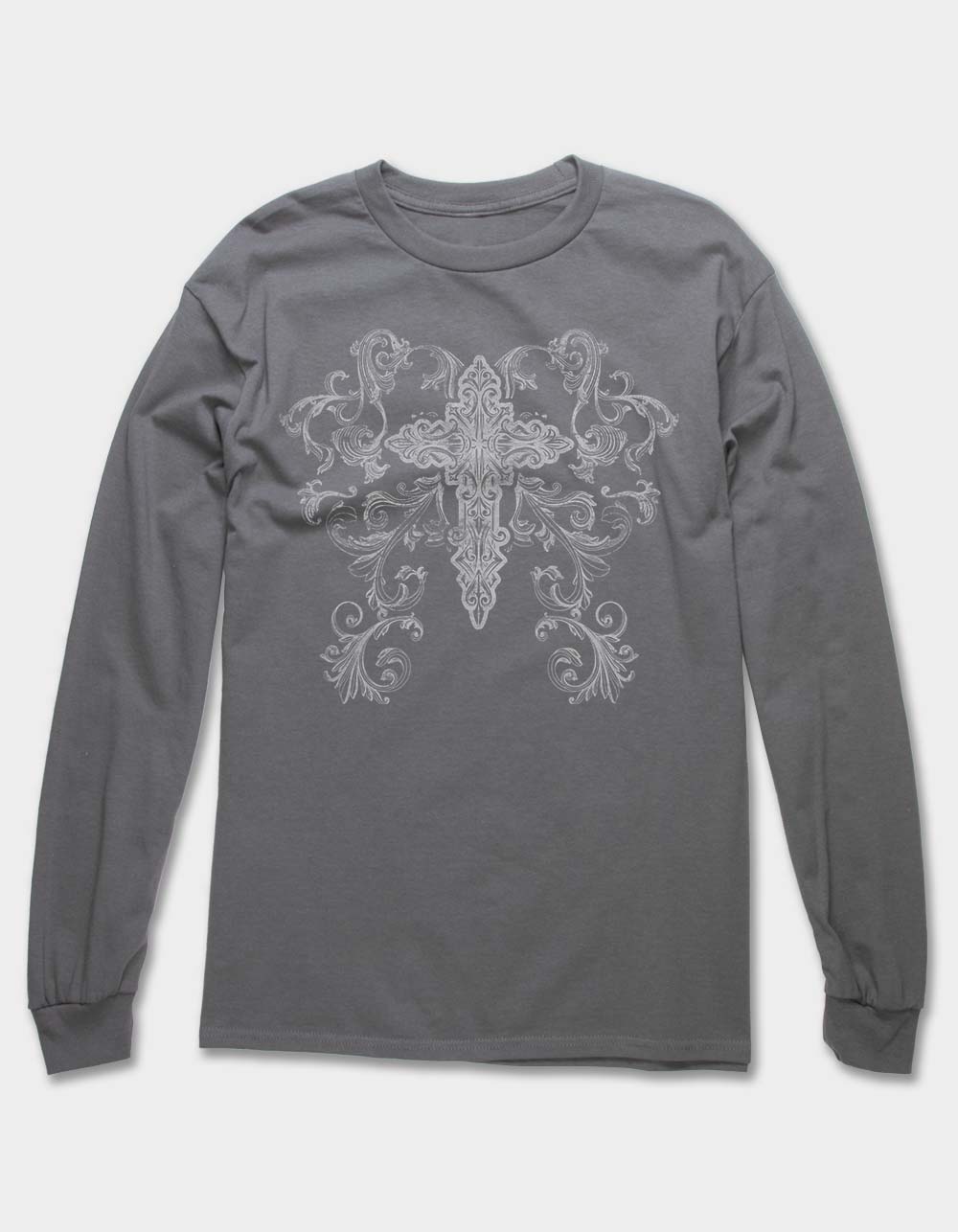 CROSS Grunge Unisex Long Sleeve Tee - CHARCOAL