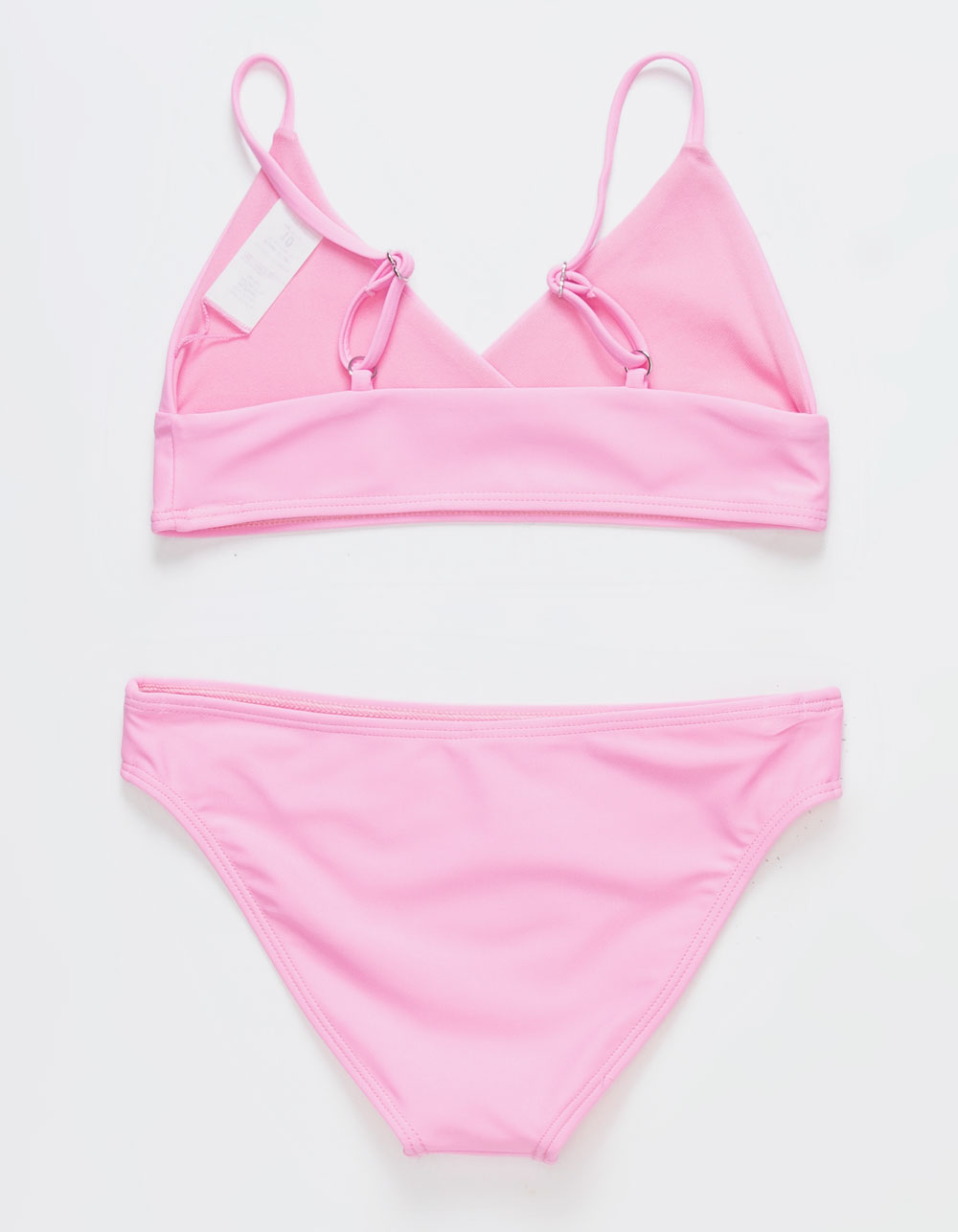 FULL TILT Longline Triangle Girls Bikini Set - PINK | Tillys
