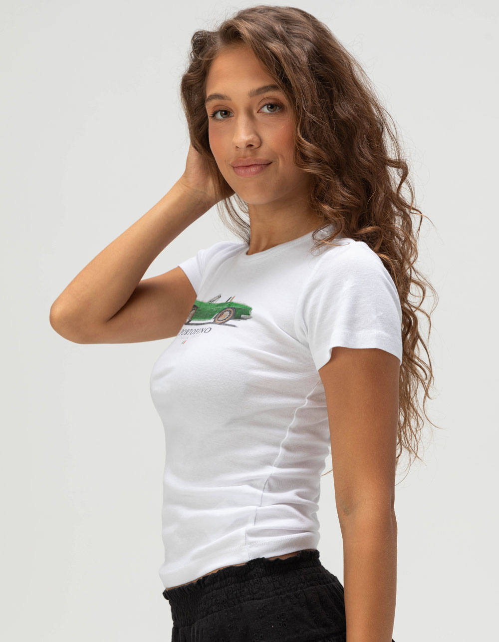 BDG Urban Outfitters Portofino Womens Baby Tee - WHITE