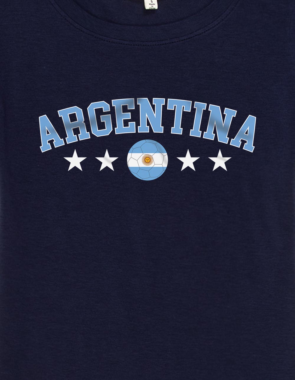 ARGENTINA Flag Soccer Womens Baby Tee - NAVY