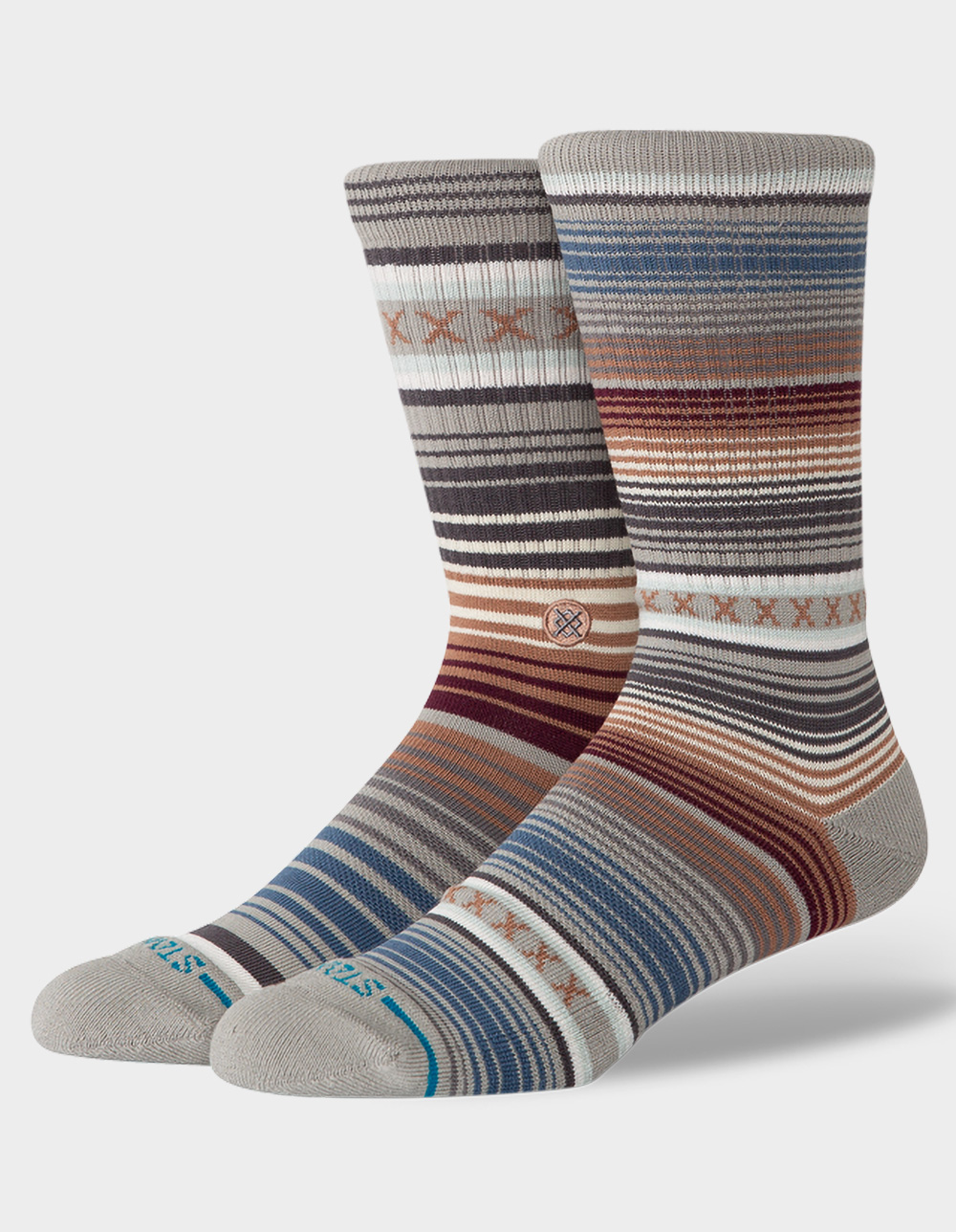 STANCE Curren Mens Crew Socks - GRAY COMBO