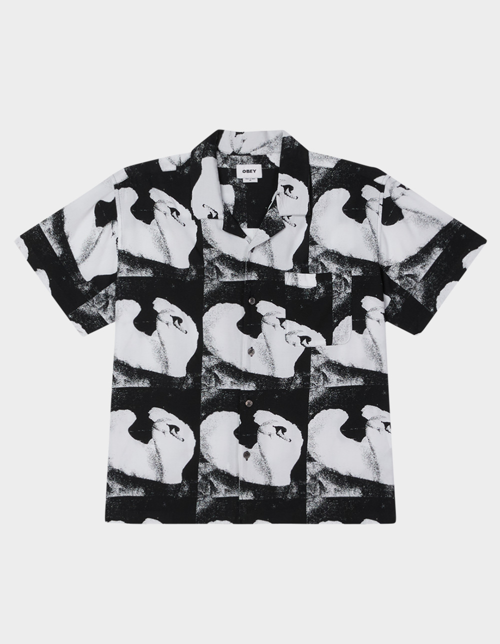 OBEY Ambre Mens Button Up Shirt - WHT/BLK