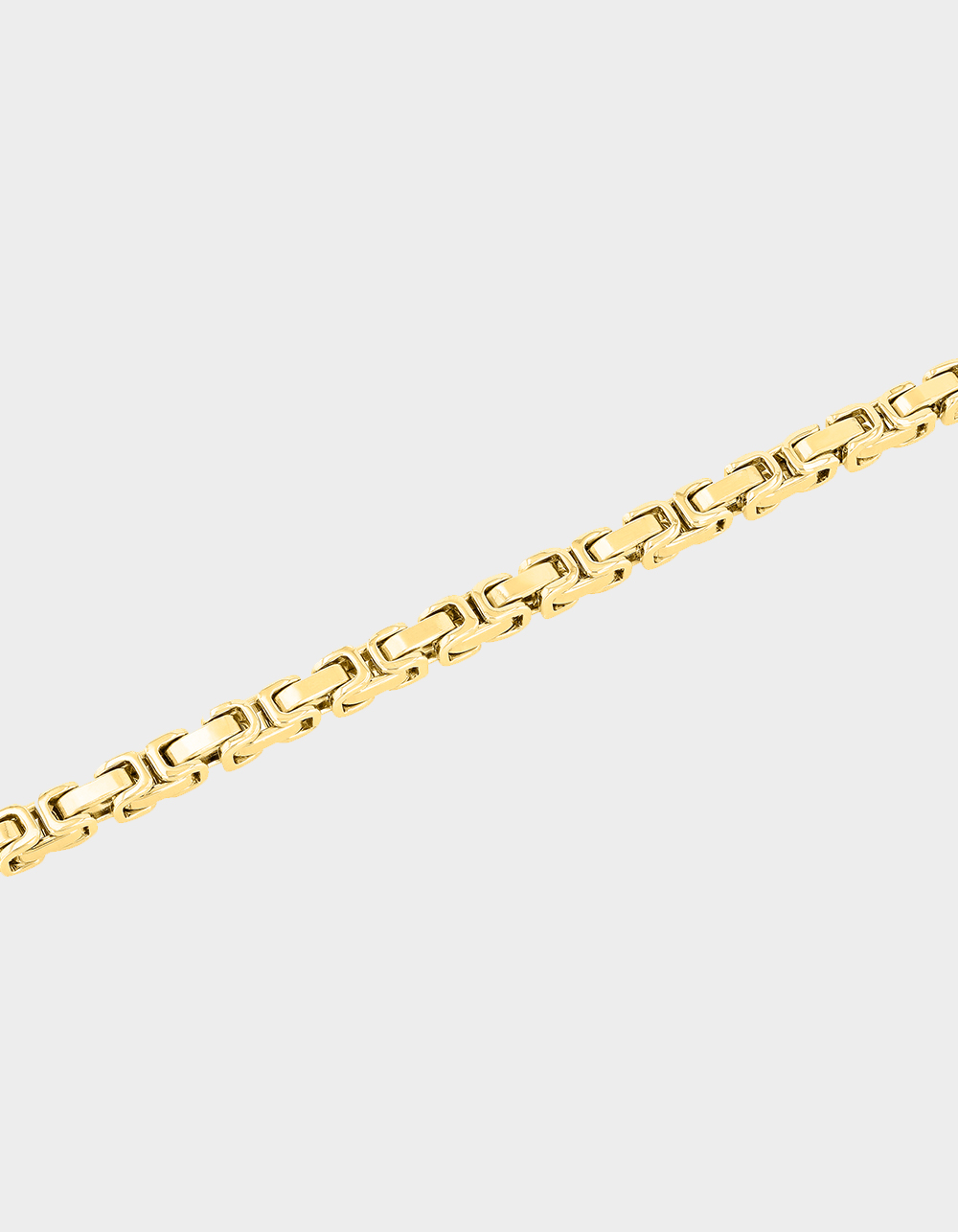 STEEL NATION Stainless Steel With Yellow IP Byzantine Link Bracelet - GOLD
