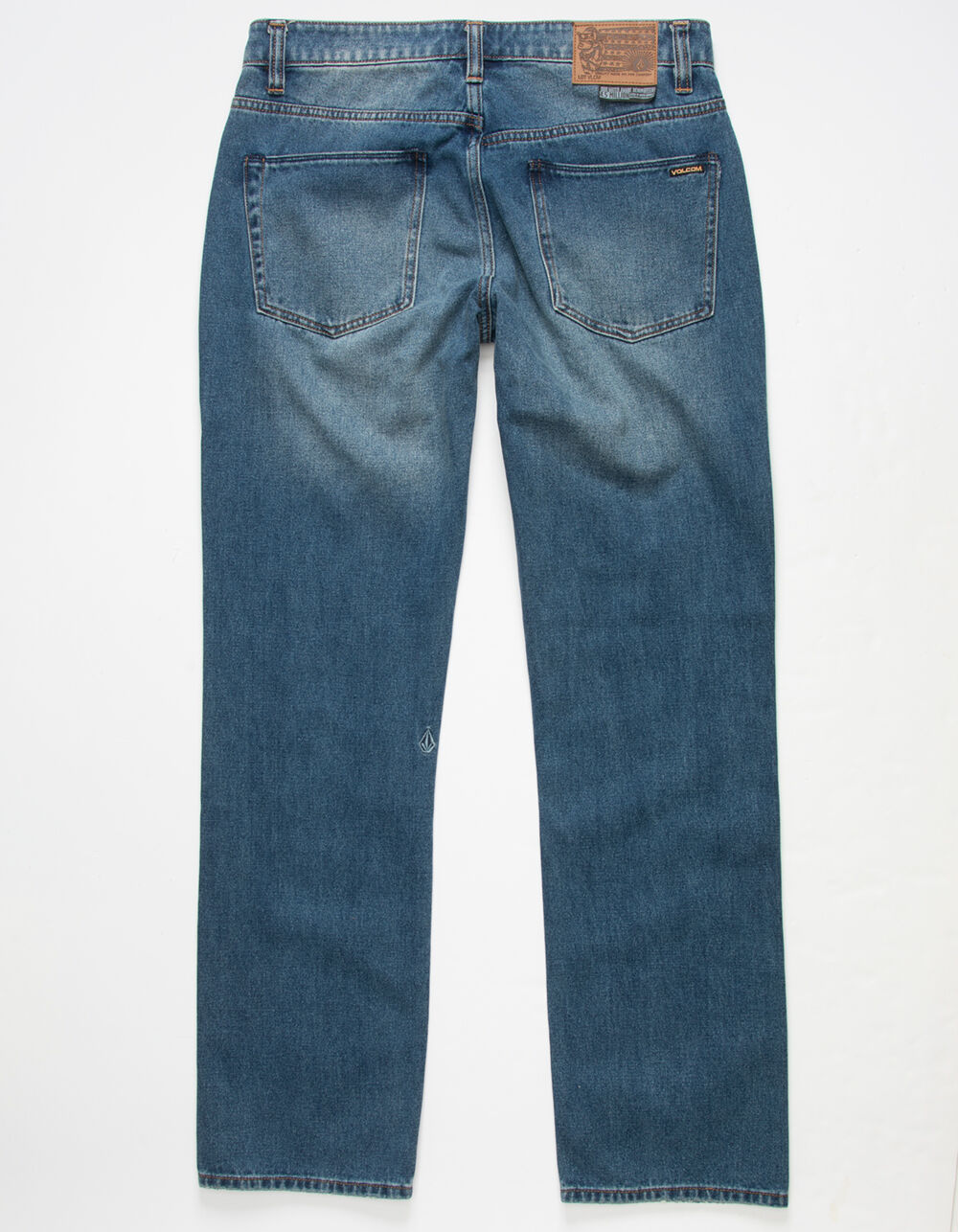 VOLCOM Solver Mens Blue Rinse Modern Straight Jeans - MEDIUM WASH | Tillys