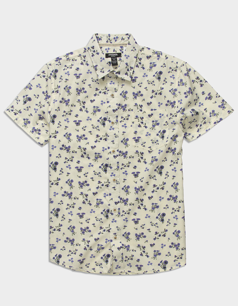 RSQ Floral Mens Button Up Shirt - CREAM | Tillys