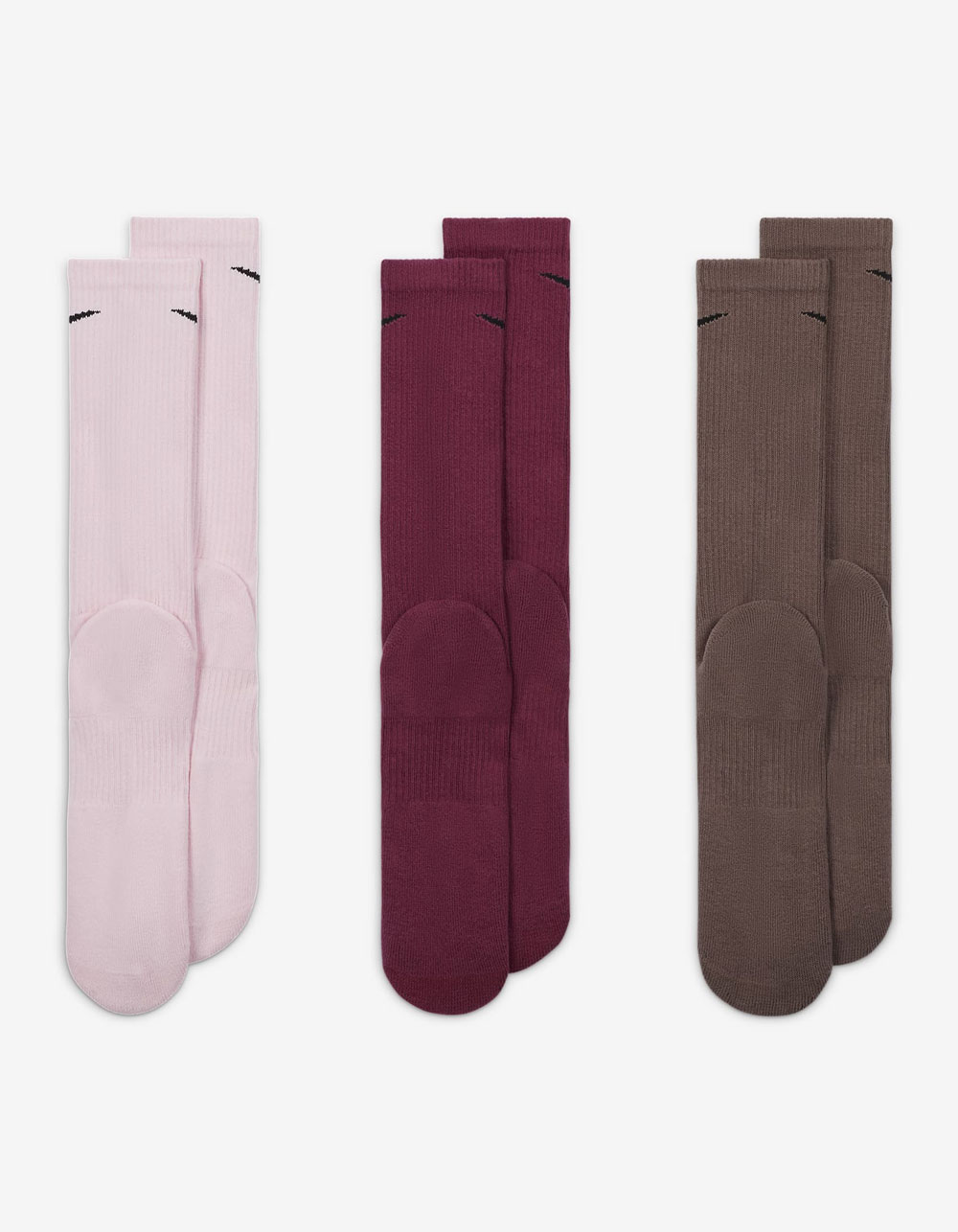 NIKE Everyday Plus Cushioned 3 Pack Crew Socks - PINK COMBO | Tillys
