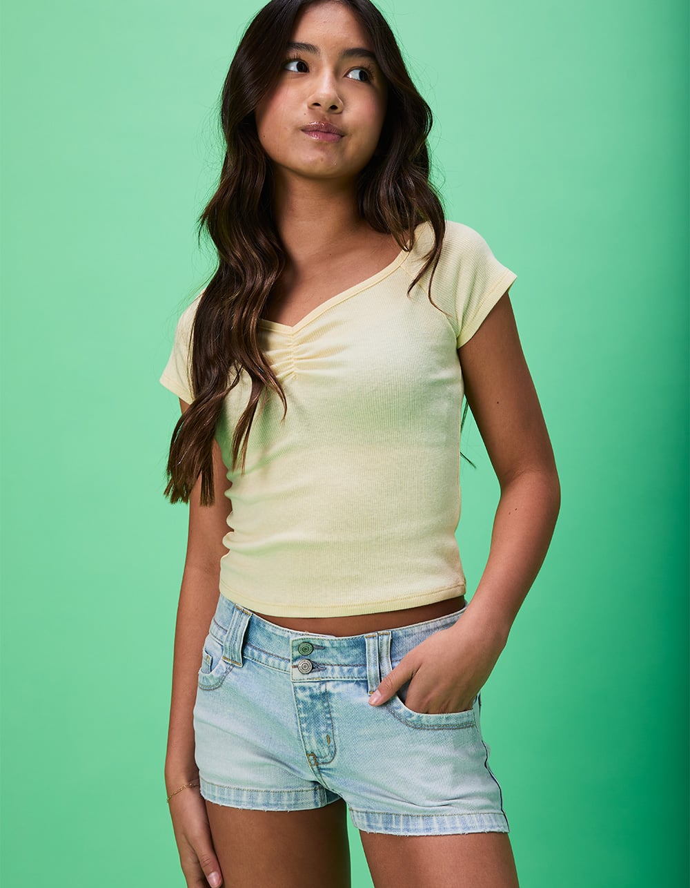 RSQ Girls Micro Shorts - LIGHT WASH