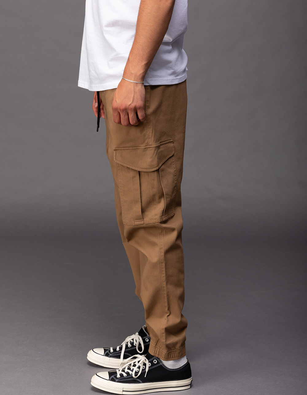 RSQ Mens Twill Cargo Jogger Pants