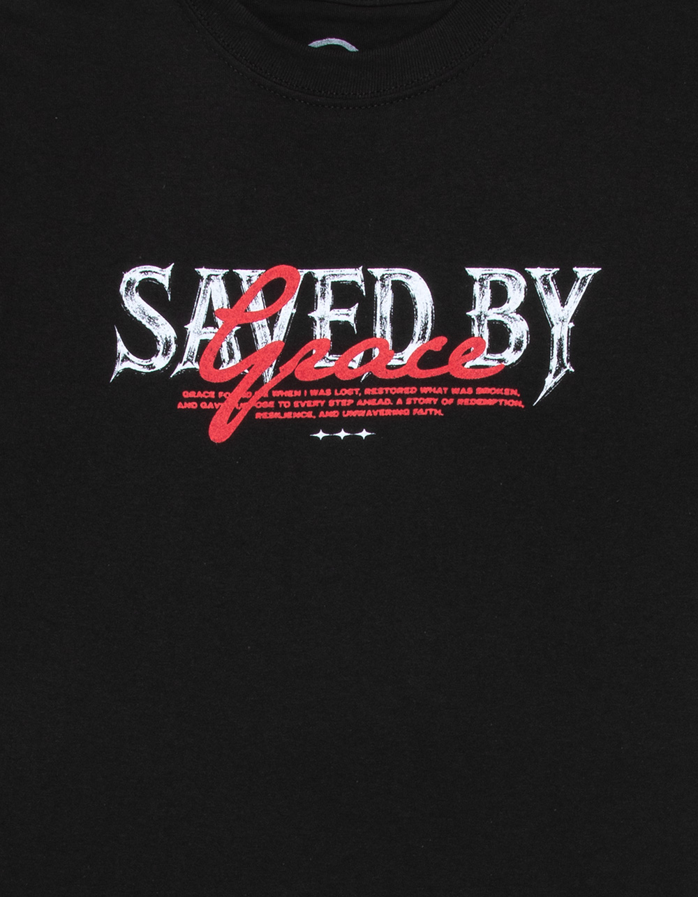 CVLA Saved By Grace Boys Tee - BLACK