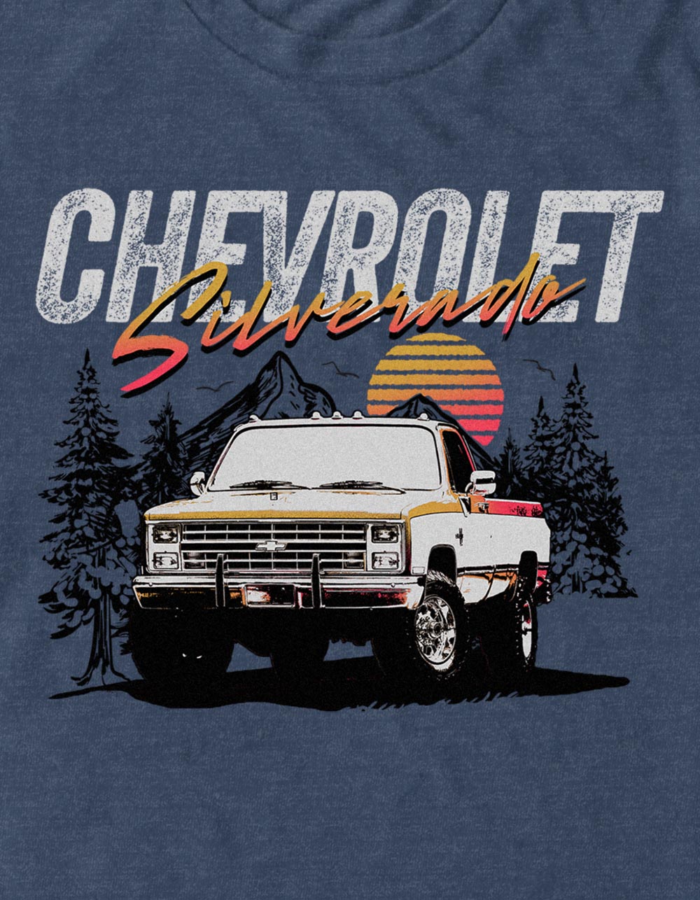 GENERAL MOTORS Chevrolet Silverado Unisex Tee - HEATHER NAVY